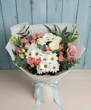 Букет цветов из:  Розы, Лизиантусы и Хризантемы #REPLACE_PRED# Острогожске