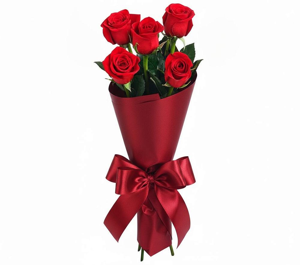 Букет 5 Красных роз Эдлесс Лав в Острогожске