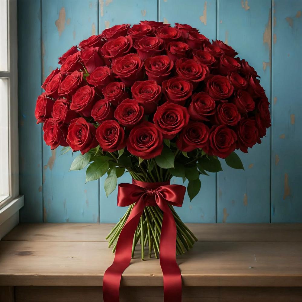 Букет Красные розы Блэк Меджик в Острогожске