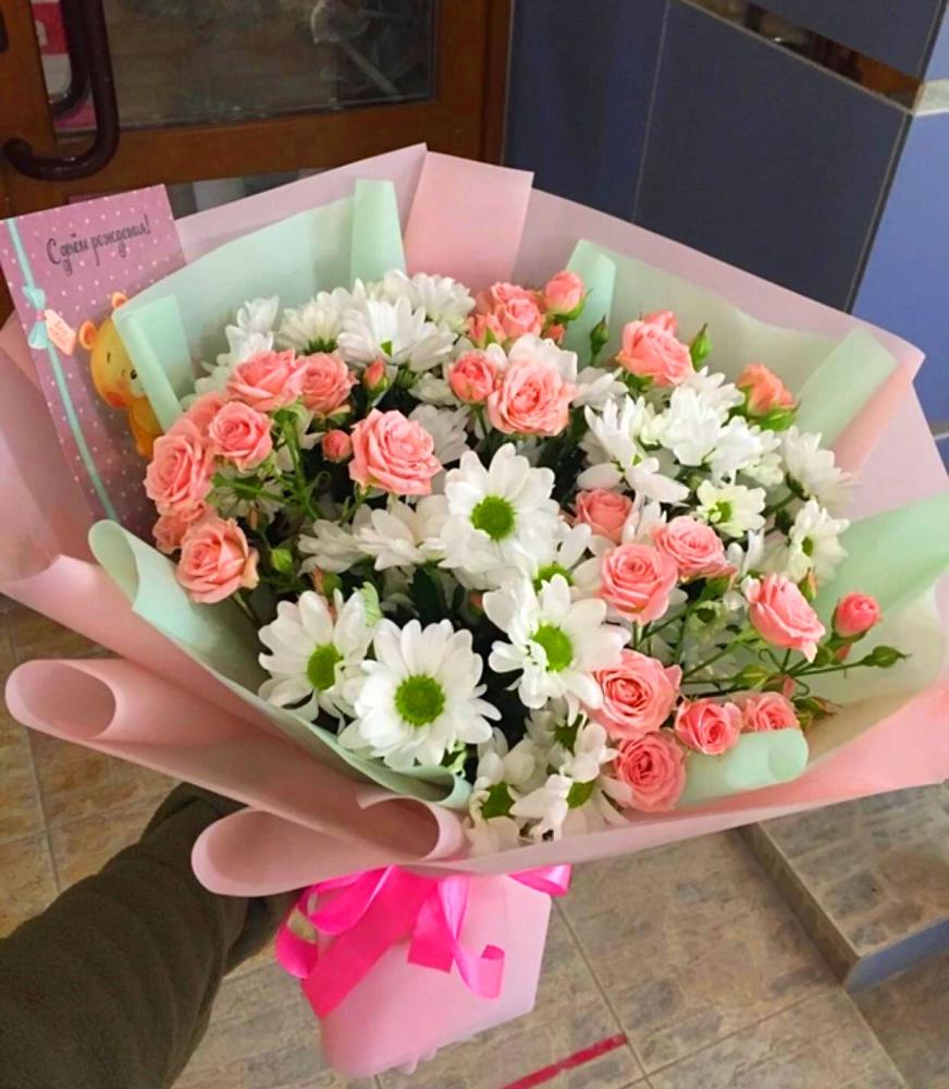 Букет цветов из: Розы и Хризантемы в Острогожске