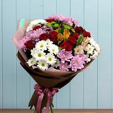 Букет цветов из:  Розы, Хризантемы и Альстромерии в Острогожске
