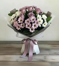 Букет цветов из:  Хризантемы и Розы в Острогожске