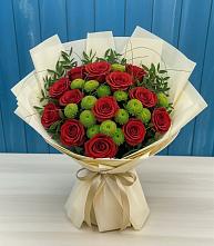 Букет цветов из:  Розы и Хризантемы в Острогожске