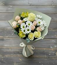 Букет цветов из:  Альстромерии, Розы и Хризантемы в Острогожске