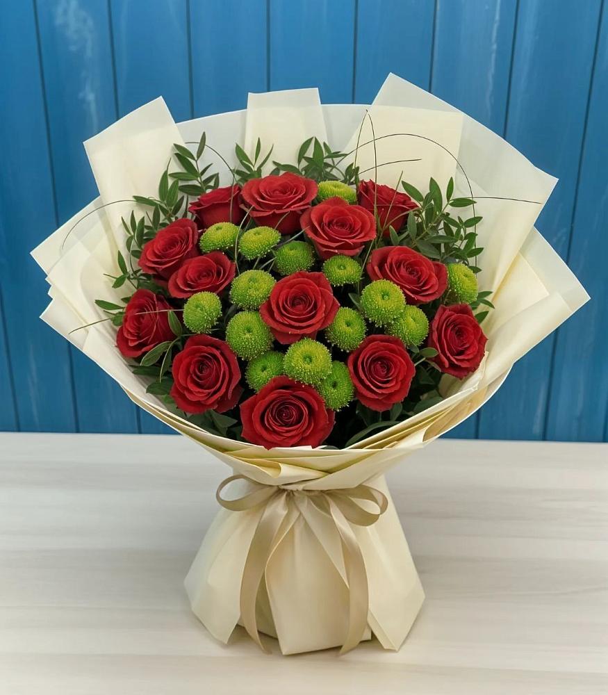 Букет цветов из: Розы и Хризантемы в Острогожске